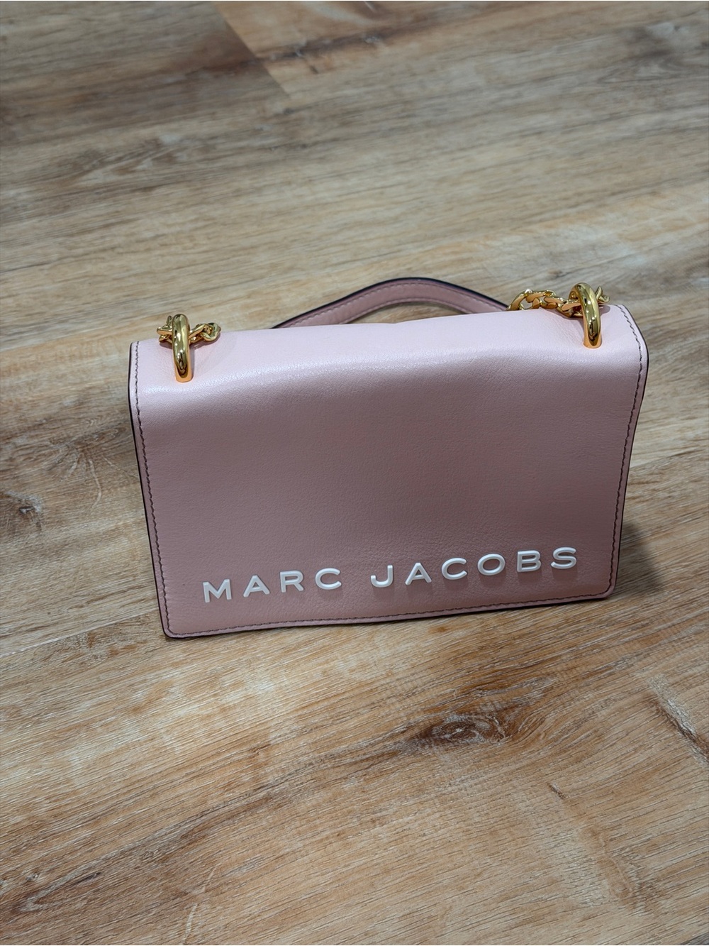 Marc Jacobs Blush Pink Leather Crossbody with Gold Hardware